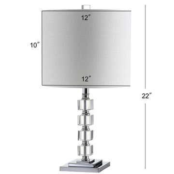 Barnard 22" LED Crystal/Metal Table Lamp - JONATHAN Y